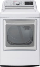 LG - 7.3 Cu. Ft. 14-Cycle Electric Dryer with TurboSteam - White