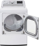 LG - 7.3 Cu. Ft. 14-Cycle Electric Dryer with TurboSteam - White