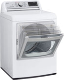 LG - 7.3 Cu. Ft. 14-Cycle Electric Dryer with TurboSteam - White