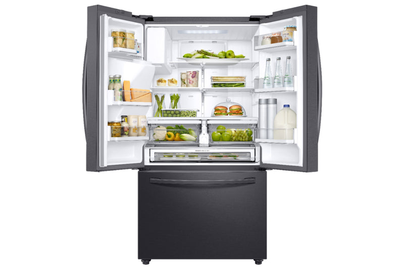 Samsung - 28 Cu. Ft. French Door Fingerprint Resistant Refrigerator with CoolSelect Pantry™ - Black stainless steel