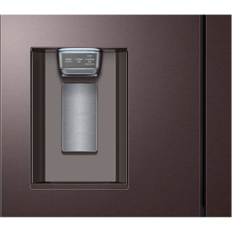 Samsung - 22.6 Cu. Ft. 4-Door Flex French Door Counter-Depth Refrigerator - Tuscan Stainless Steel