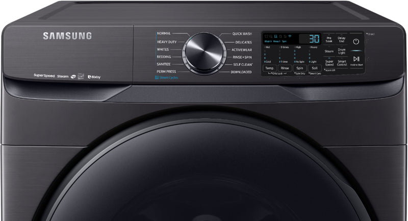 Samsung - 5.0 Cu. Ft. High Efficiency Stackable Smart Front Load Washer with Steam - White