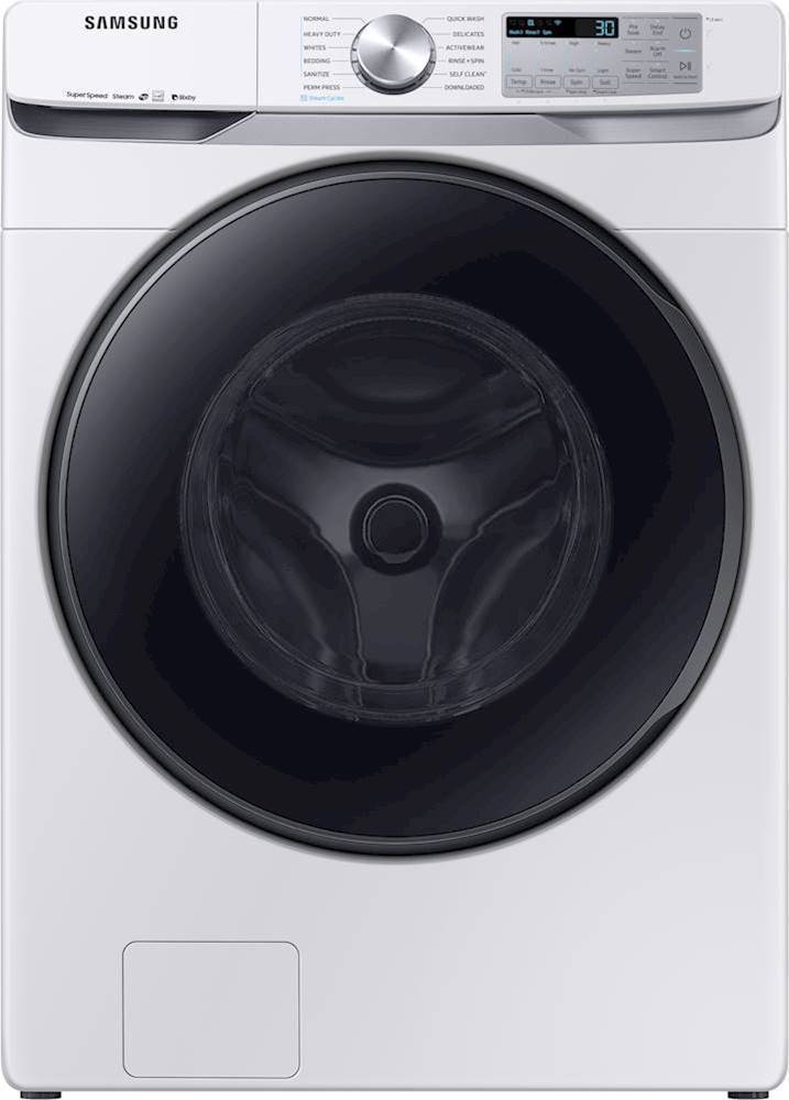 Samsung - 5.0 Cu. Ft. High Efficiency Stackable Smart Front Load Washer with Steam - White