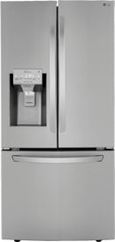 LG - 24.5 Cu. Ft. French Door Refrigerator with Wi-Fi - Stainless steel