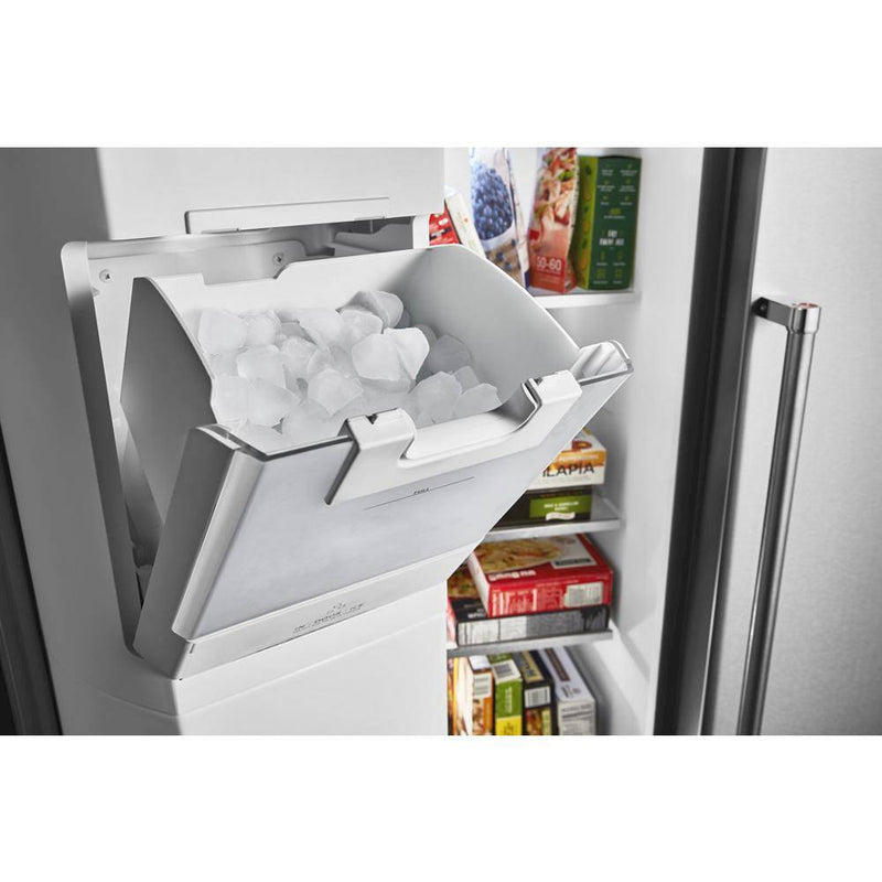 KitchenAid - 19.8 Cu. Ft. Side-by-Side Counter-Depth Refrigerator - Stainless steel