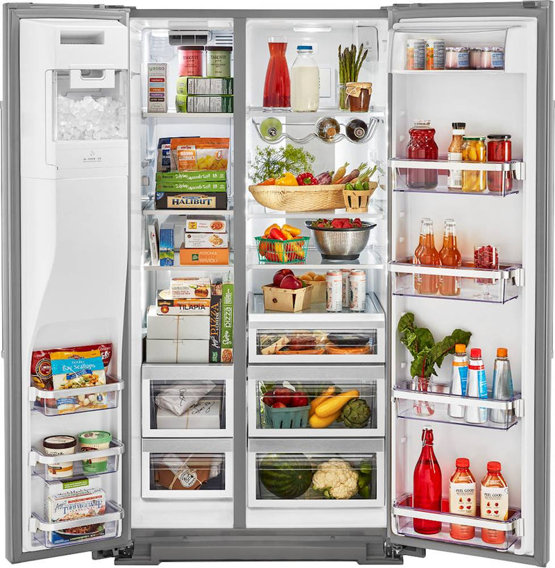 KitchenAid - 24.8 Cu. Ft. Side-by-Side Refrigerator - Stainless Steel With PrintShield Finish