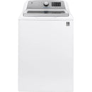 GE - 4.8 Cu. Ft. 12-Cycle High-Efficiency Top-Loading Washer - White With Silver Backsplash