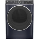 GE - 7.8 Cu. Ft. 12-Cycle Electric Dryer with Steam - Sapphire Blue