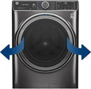 GE - 7.8 Cu. Ft. 12-Cycle Electric Dryer with Steam - Sapphire Blue