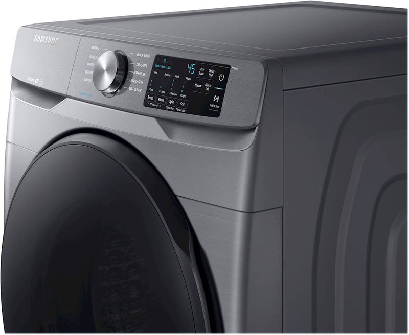 Samsung - 4.5 Cu. Ft. 10-Cycle High-Efficiency Front-Loading Washer with Steam - Platinum