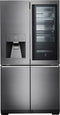 LG - 30.8 Cu. Ft. 4-Door French Door Refrigerator with InstaView Door-in-Door - Textured Steel