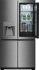 LG - 30.8 Cu. Ft. 4-Door French Door Refrigerator with InstaView Door-in-Door - Textured Steel