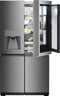 LG - 30.8 Cu. Ft. 4-Door French Door Refrigerator with InstaView Door-in-Door - Textured Steel