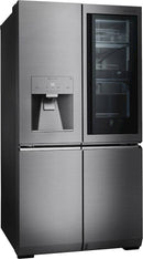 LG - 30.8 Cu. Ft. 4-Door French Door Refrigerator with InstaView Door-in-Door - Textured Steel