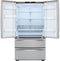 LG - 26.9 Cu. Ft. 4-Door French Door Refrigerator with Internal Water Dispenser and Icemaker - PrintProof Stainless Steel