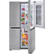 LG - 26.8 Cu. Ft. Side-by-Side InstaView Door-in-Door Refrigerator - Platinum Silver