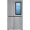 LG - 26.8 Cu. Ft. Side-by-Side InstaView Door-in-Door Refrigerator - Platinum Silver