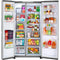 LG - 26.8 Cu. Ft. Side-by-Side InstaView Door-in-Door Refrigerator - Platinum Silver