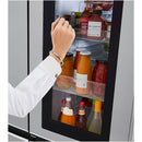 LG - 26.8 Cu. Ft. Side-by-Side InstaView Door-in-Door Refrigerator - Platinum Silver