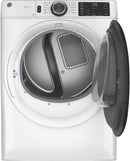 GE - 7.8 Cu. Ft. 10-Cycle Electric Dryer - White On White
