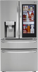 LG - 29.5 Cu. Ft. 4-Door French Door Refrigerator with InstaView Door-in-Door and Craft Ice - PrintProof Stainless Steel