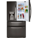 LG - 29.5 Cu. Ft. 4-Door French Door Refrigerator with Door-in-Door and Craft Ice - PrintProof Black Stainless Steel