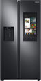 Samsung - 26.7 Cu. Ft. Side-by-Side Refrigerator with 21.5" Touch-Screen Family Hub - Black stainless steel