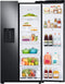 Samsung - 26.7 Cu. Ft. Side-by-Side Refrigerator with 21.5" Touch-Screen Family Hub - Black stainless steel