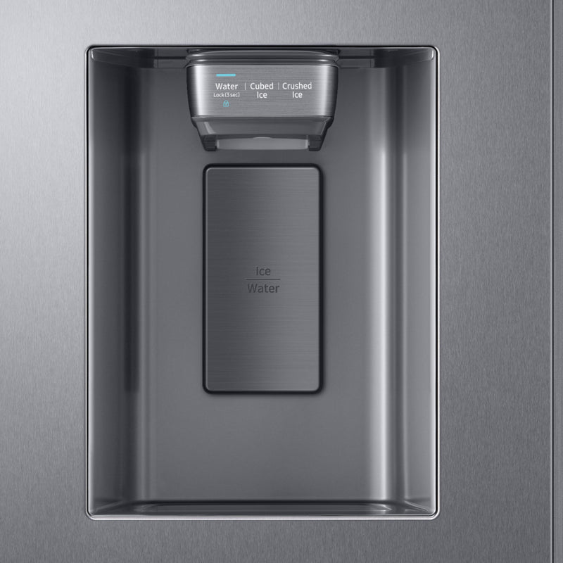 Samsung - 26.7 Cu. Ft. Side-by-Side Refrigerator with 21.5" Touch-Screen Family Hub - Stainless steel