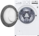 LG - 4.5 Cu. Ft. 8-Cycle High-Efficiency Front-Loading Washer with 6Motion Technology - White