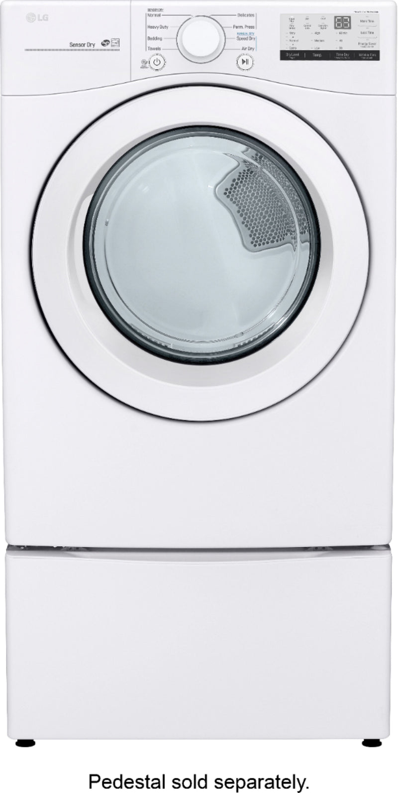 LG - 7.4 Cu. Ft. 8-Cycle Gas Dryer with FlowSense™ - White