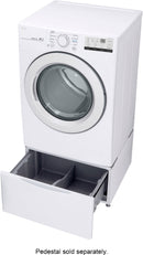 LG - 7.4 Cu. Ft. 8-Cycle Gas Dryer with FlowSense™ - White