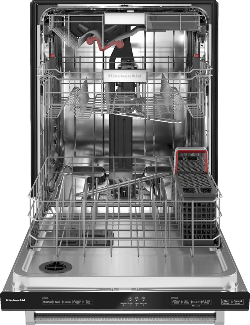 KitchenAid - Top Control Built-In Dishwasher with Stainless Steel Tub, FreeFlex™ 3rd Rack, 44dBA - Black Stainless Steel With PrintShield Finish