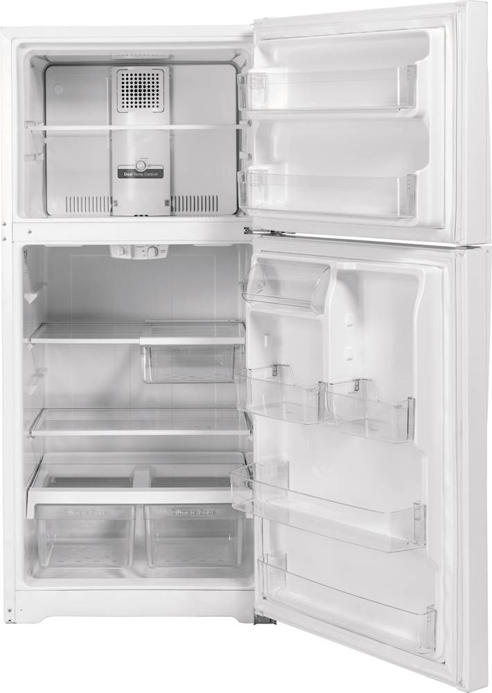 GE - 19.1 Cu. Ft. Top-Freezer Refrigerator - White