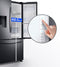 Samsung - 27 cu. ft. Large Capacity 3-Door French Door Refrigerator with External Water & Ice Dispenser - Fingerpring Resistant Black Stainless Steel