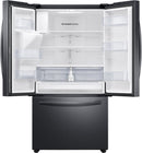 Samsung - 27 cu. ft. Large Capacity 3-Door French Door Refrigerator with External Water & Ice Dispenser - Fingerpring Resistant Black Stainless Steel