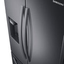 Samsung - 27 cu. ft. Large Capacity 3-Door French Door Refrigerator with External Water & Ice Dispenser - Fingerpring Resistant Black Stainless Steel