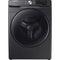 Samsung - 4.5 Cu. Ft. 10-Cycle High-Efficiency Front-Loading Washer with Steam - Black stainless steel