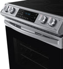 Samsung - 6.3 cu. ft. Front Control Slide-In Electric Convection Range with Air Fry & Wi-Fi - Fingerprint Resistant Stainless Steel