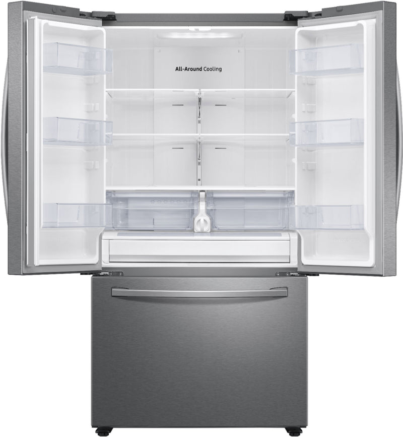 Samsung - 28 cu. ft. Large Capacity 3-Door French Door Refrigerator - Stainless steel