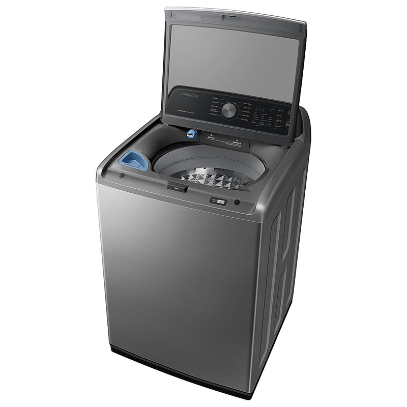 Samsung - 4.5 cu. ft. 10-Cycle Top Load Washer with Active WaterJet - Platinum