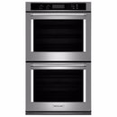 KitchenAid - 30" Double Wall Oven with Even-Heat™ Thermal Bake/Broil - Silver