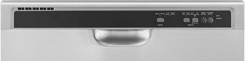 Whirlpool - 24" Tall Tub Built-In Dishwasher - Monochromatic Stainless Steel