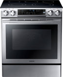 Samsung - 5.8 Cu. Ft. Self-Cleaning Slide-In Electric Convection Range - Stainless steel