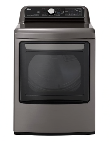 LG 7.3 cu. ft. Ultra Large Graphite Steel Smart Gas Vented Dryer with EasyLoad Door, TurboSteam & Wi-Fi Enable