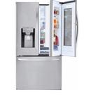 LG - 27.5 Cu. Ft. InstaView French Door-in-Door Refrigerator -  stainless steel