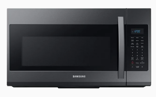 Samsung 1.9-cu ft Over-the-Range Microwave with Sensor Cooking (Fingerprint Resistant Black Stainless Steel)