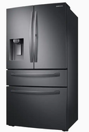 Samsung Food Showcase 22.4-cu ft 4-Door Counter-Depth French Door Refrigerator with Ice Maker and Door within Door (Fingerprint Resistant Black Stainless Steel) ENERGY STAR