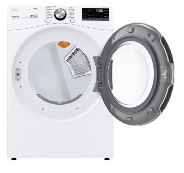 7.4 cu. ft. Ultra Large Capacity White Smart Electric Vented Dryer with Sensor Dry, TurboSteam & Wi-Fi Enabled