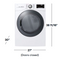 LG TurboSteam Smart Wi-Fi Enabled 7.4-cu ft Stackable Steam Cycle Electric Dryer (White) ENERGY STAR